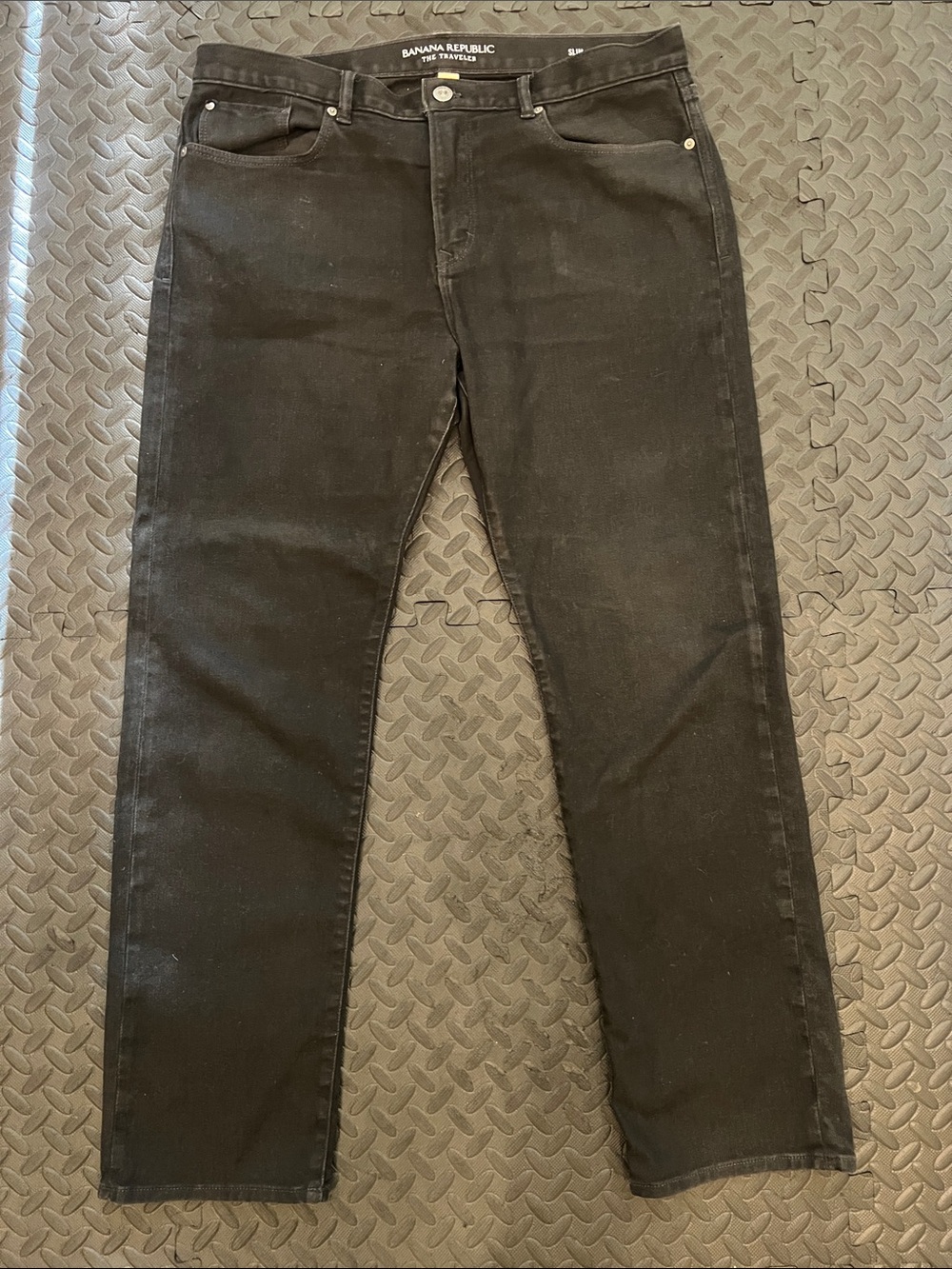 Banana Republic The Traveler Slim Black Denim Jeans